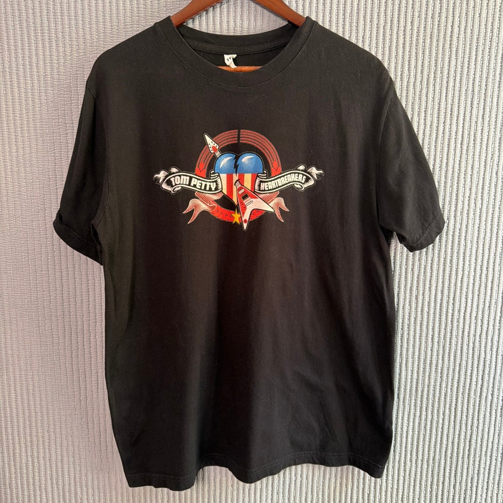Ten Tom Petty Graphic Tee Mojo Tour 2010 Large Black Excellent Retro Rock Band